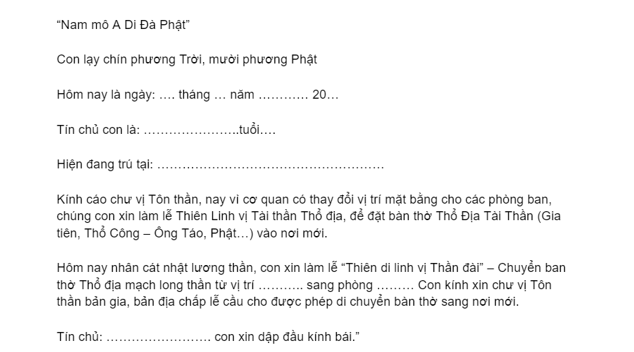 bai van khan tham khao khi di doi ban tho than tai ong dia