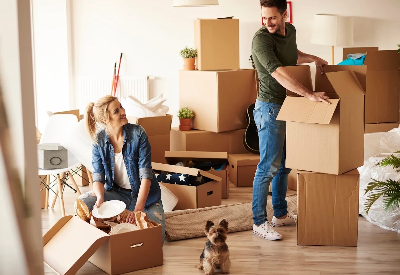 Sắp xếp đồ trước khi chuyển nhà