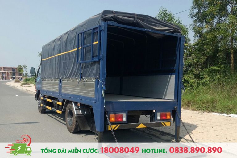 Cho thuê xe tải có bàn nâng bửng nâng tại TPHCM